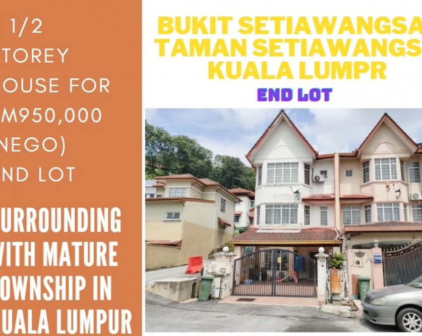 End Lot 2 1/2 Storey House Taman Setiawangsa Kuala Lumpur